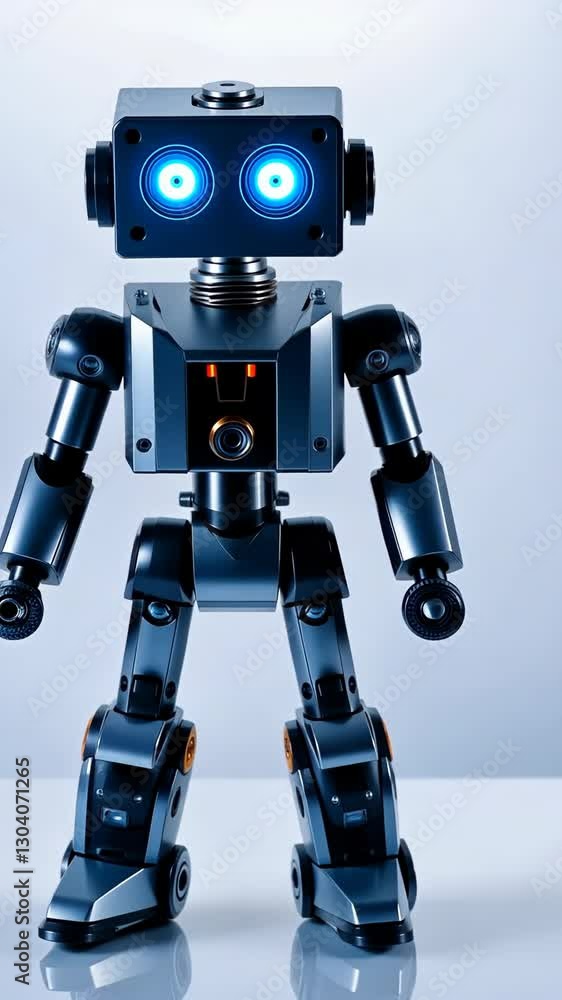 robot with a hand wrench . The concept of repair. grey background. A place to copy. robot with a hand wrench . The concept of repair. grey background. A place to copy.