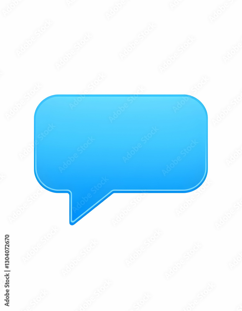 Isolated Blue Speech Bubble Design Element for Communication or Messaging Isolated Blue Speech Bubble Design Element for Communication or Messaging