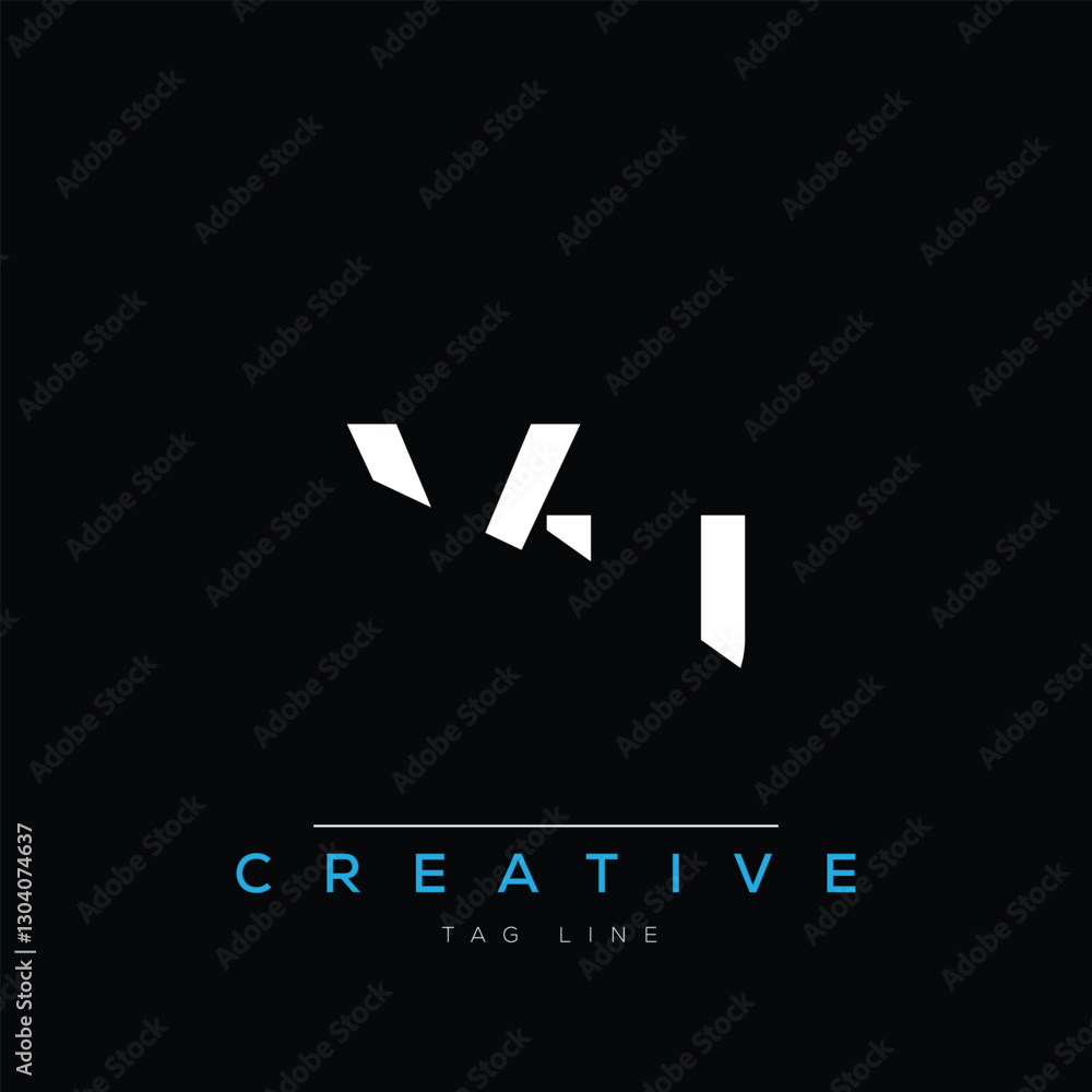 Fototapeta premium V and U logo design. VU creative Monogram Logo. This logo design is the process of creating a visual symbol that represents a brand, company, or individual.