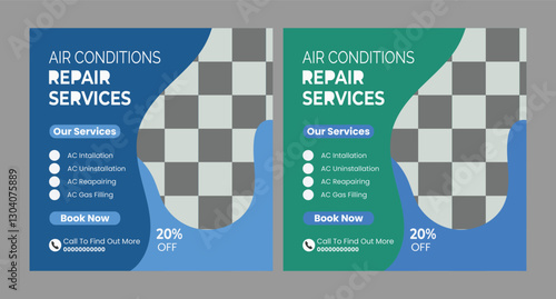  AC Repair and Services Social Media Post
