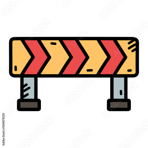 Caution Barrier Sign