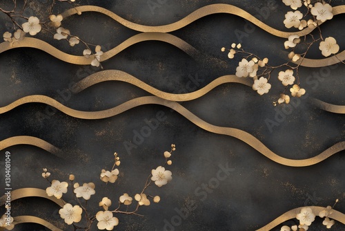 Abstract Floral Wall Design