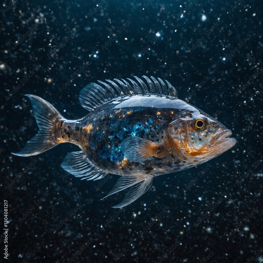 Fototapeta premium fish isolated on black