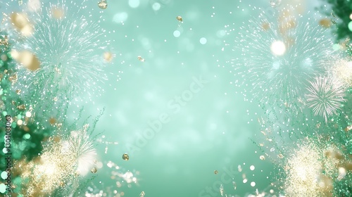 Elegant Sparkling Background with Glittering Stars and Festive Decorations