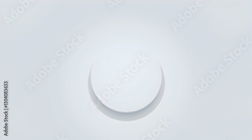 White circular indent on a light gray surface, creating a subtle, minimalist, and textured effect.