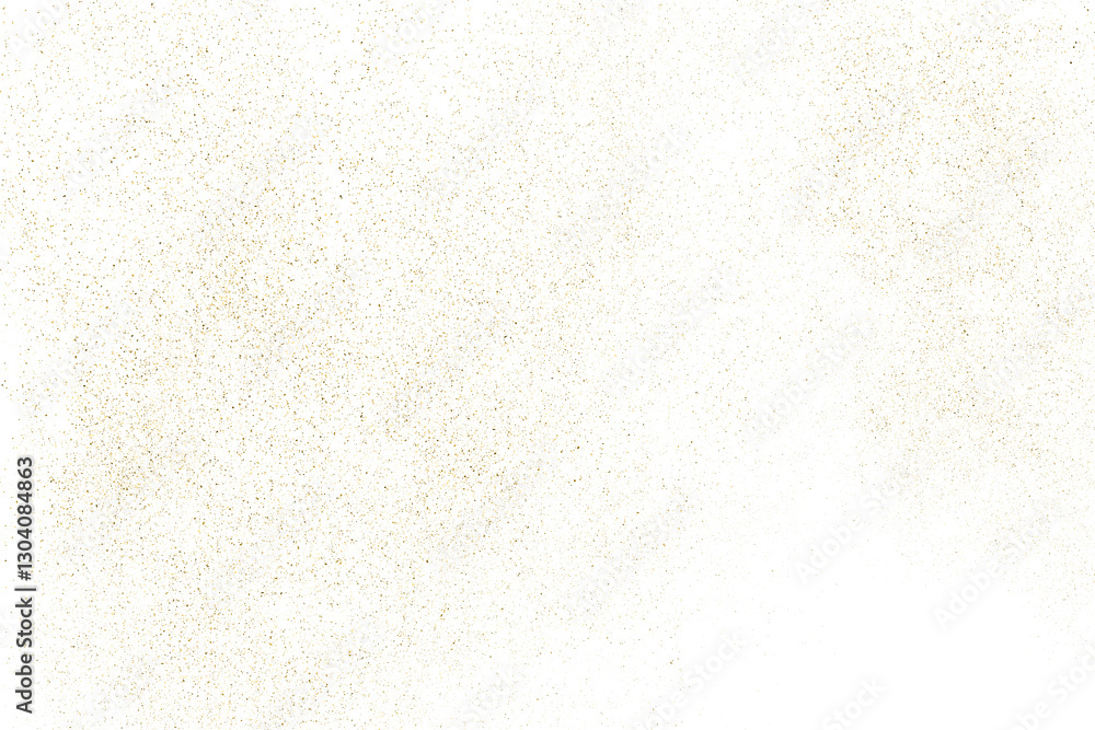 Gold texture pattern on transparent background. Old paper surface. Light golden confetti. Yellow Illustration backdrop. PNG design element.