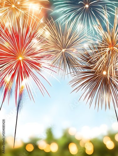 Elegant Sparkling Background with Glittering Stars and Festive Decorations