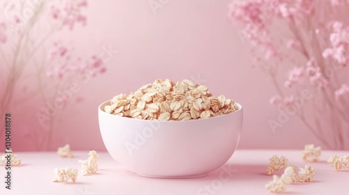 oatmeal in a glass bowl