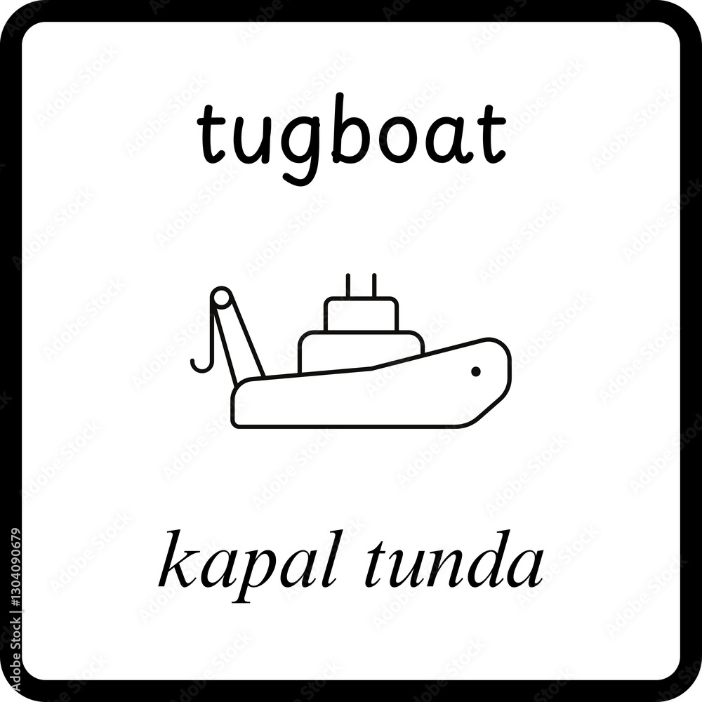 INDONESIA FLASHCARD - tugboat INDONESIA FLASHCARD - tugboat