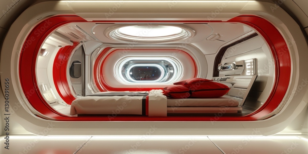 Futuristic Spaceship Bedroom: A Sleek and Modern Interior Design Futuristic Spaceship Bedroom: A Sleek and Modern Interior Design