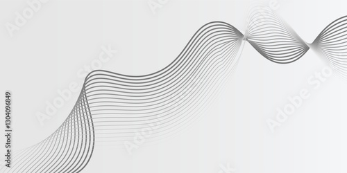 Abstract vector background with black wavy lines. modern