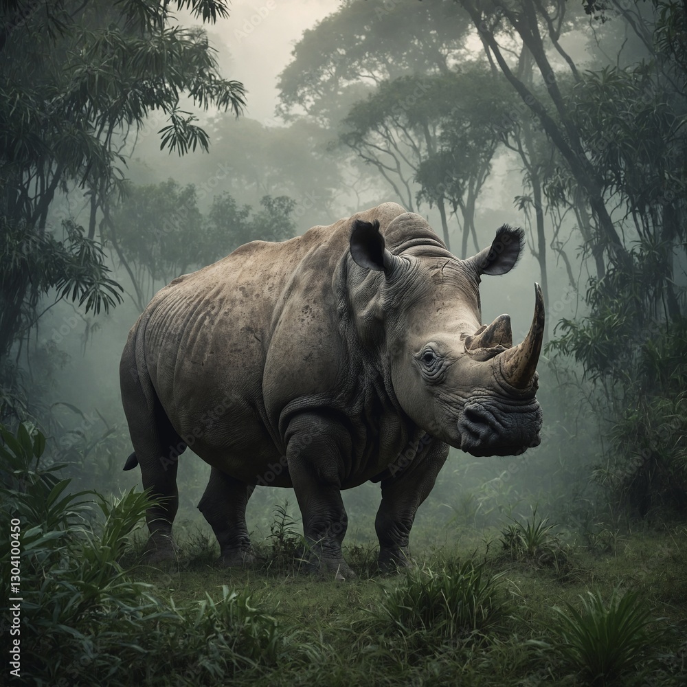 Fototapeta premium rhino in the wild