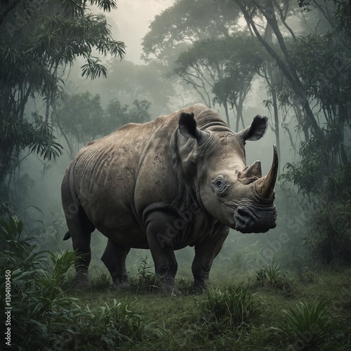 rhino in the wild