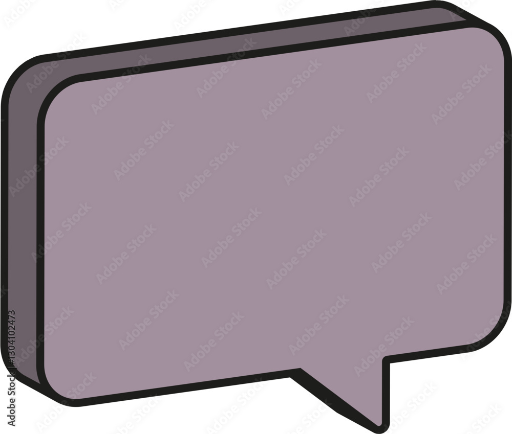 Fototapeta premium 입체 말풍선