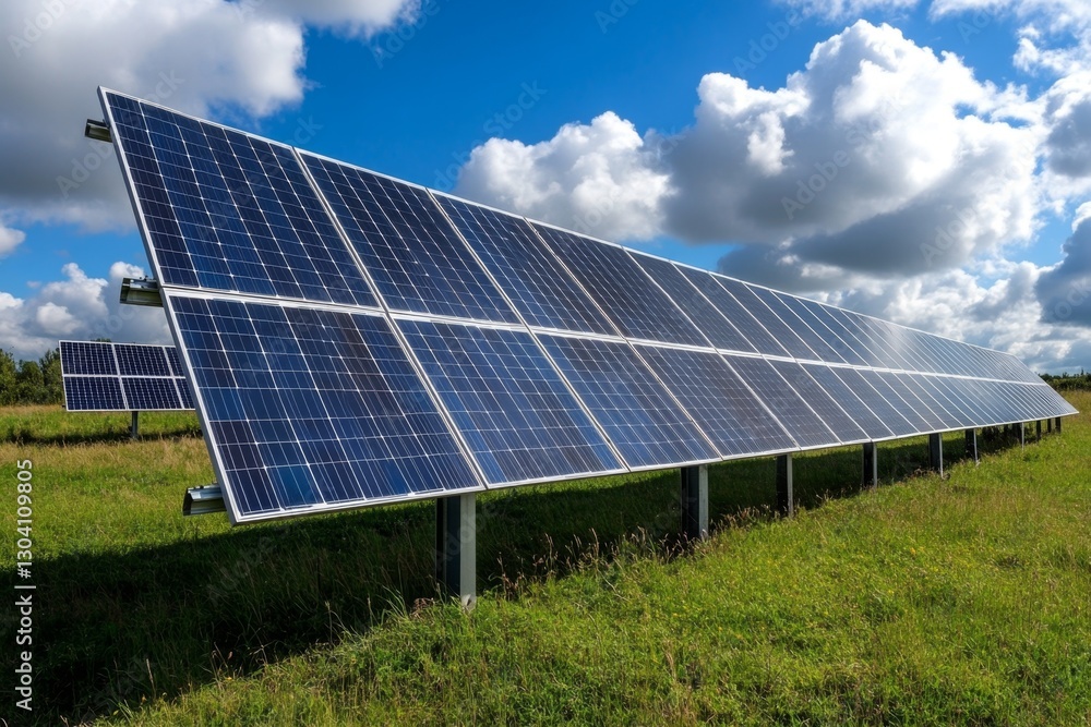 A time-lapse effect of solar panels following the sun’s movement for maximum energy capture A time-lapse effect of solar panels following the sun’s movement for maximum energy capture