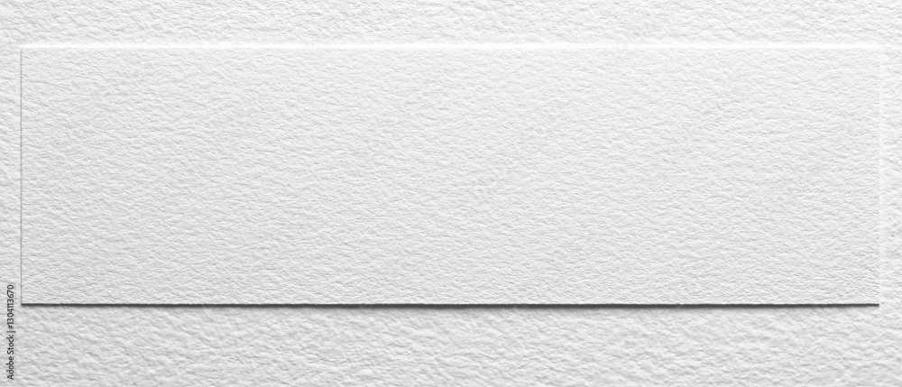Fototapeta premium White textured surface with a recessed rectangular panel