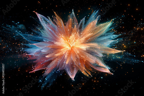 Color liquid ink splash abstract background rainbow art. Holi paint rainbow multi colored