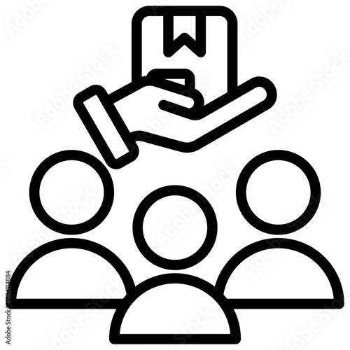 Target Audience Outline Icon