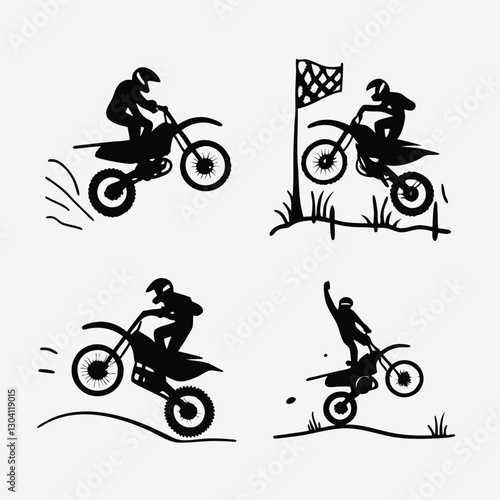 silhouette of a man riding a bike