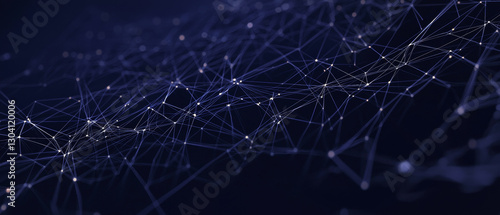 Abstract Network: Glowing Points and Lines