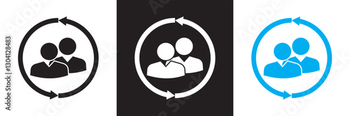 Icons related to recovery. Isolated on white and black background. Vector illustration. EPS 10