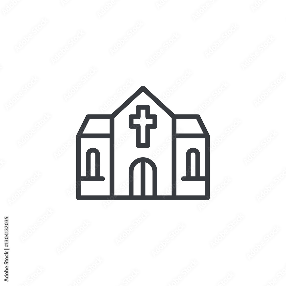 Church line icon Church line icon