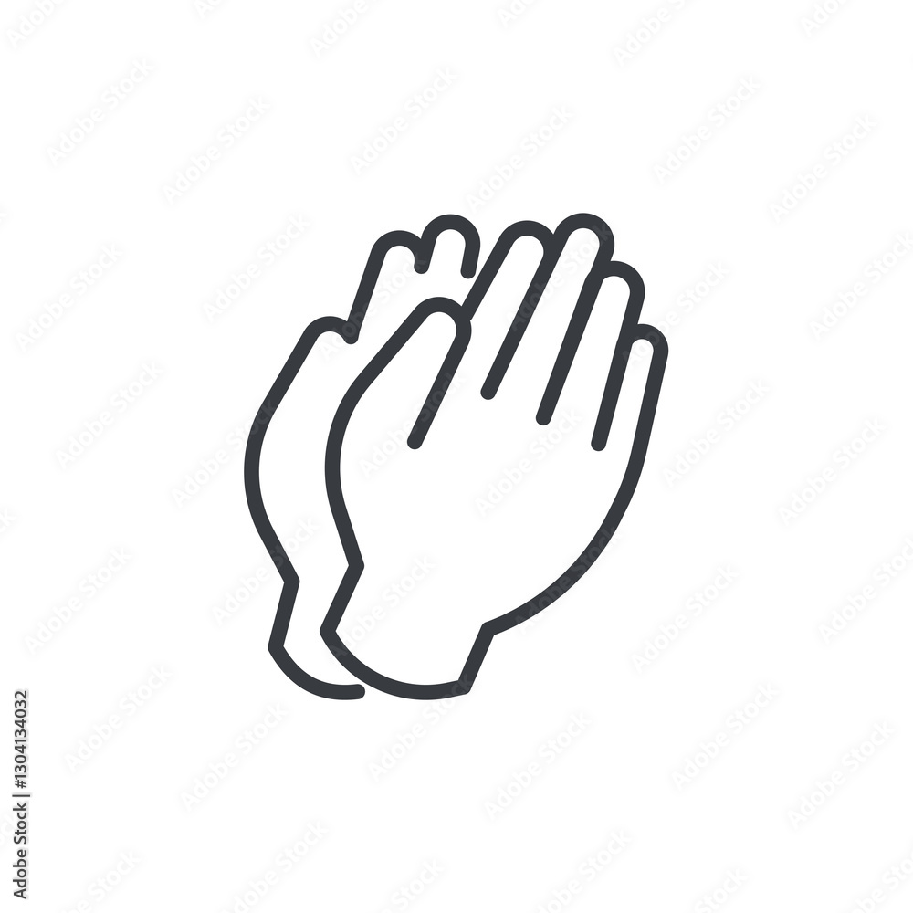 Obraz premium Praying Hands line icon