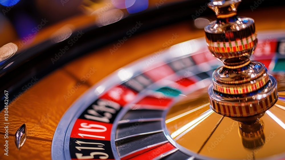 A close up view of a spinning casino roulette wheel A close up view of a spinning casino roulette wheel
