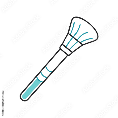 Makeup brush line art icon