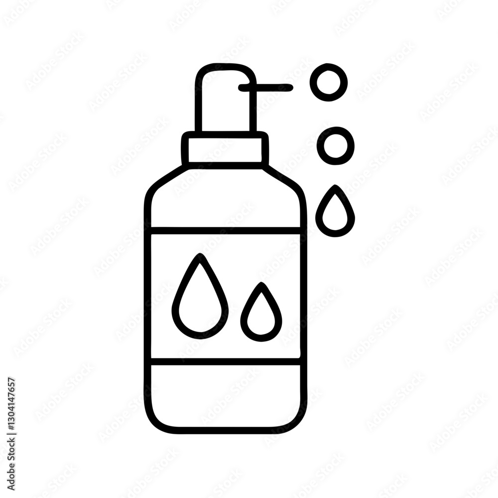 Liquid soap bottle with pump dispenser icon Liquid soap bottle with pump dispenser icon