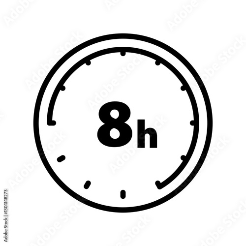 8 hours icon.