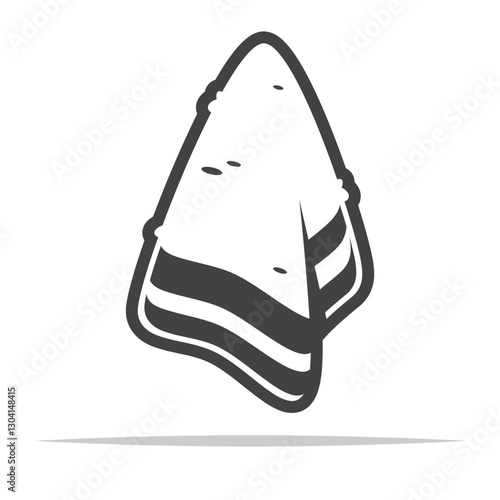 Small washcloth icon transparent vector isolated