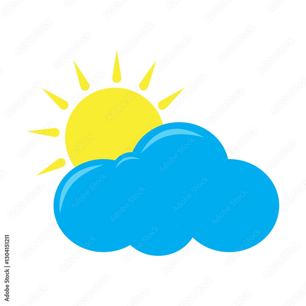 the design of the sun shining behind the clouds, a sign of the brightness of the day the design of the sun shining behind the clouds, a sign of the brightness of the day