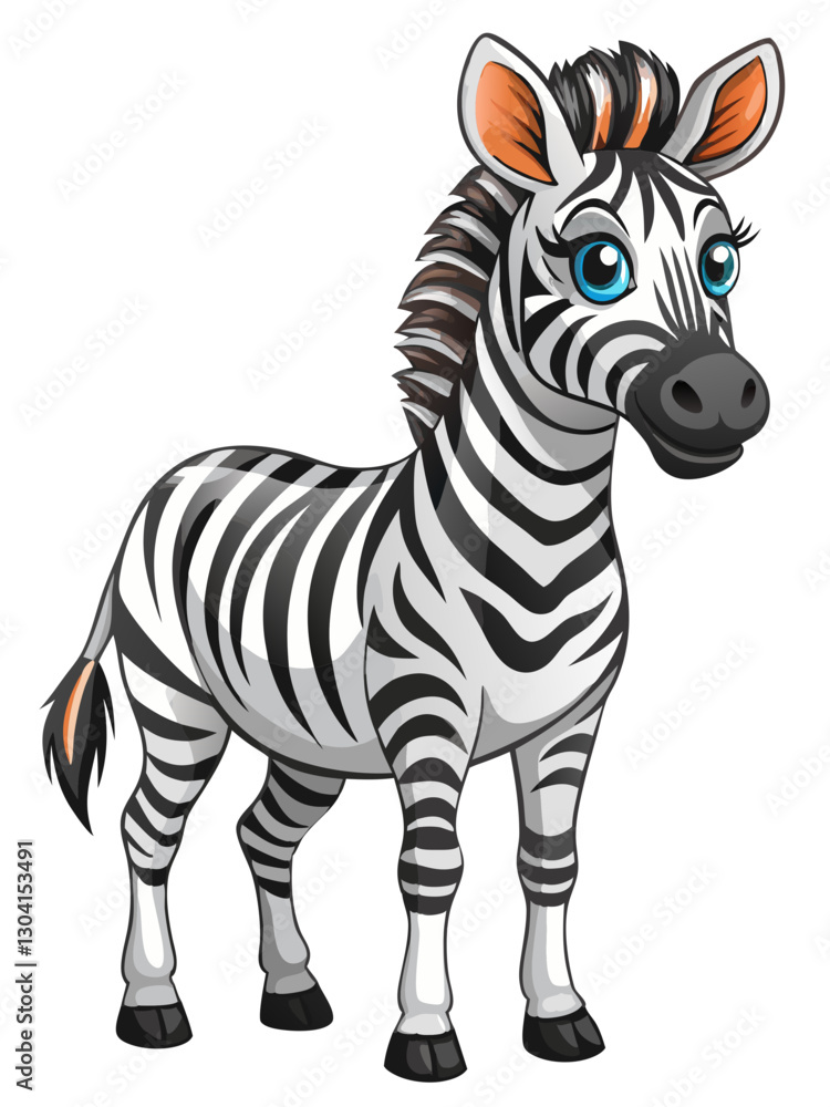 Obraz premium zebra isolated on white