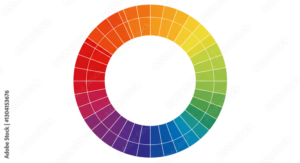 Fototapeta premium Vibrant rainbow color wheel radiates brightly. AI Generated
