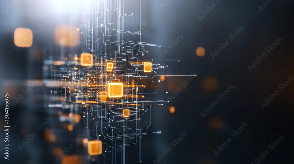 Fototapeta premium Dynamic data flow in digital networks virtual environment abstract visualization technology realm close-up view information processing concept for enhanced connectivity