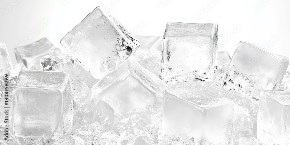 Closeup of Ice Cubes Closeup of Ice Cubes