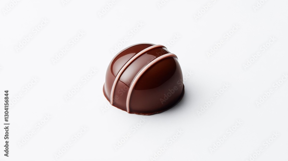 Decadent chocolate confectionery with elegant design on a white background. Decadent chocolate confectionery with elegant design on a white background.