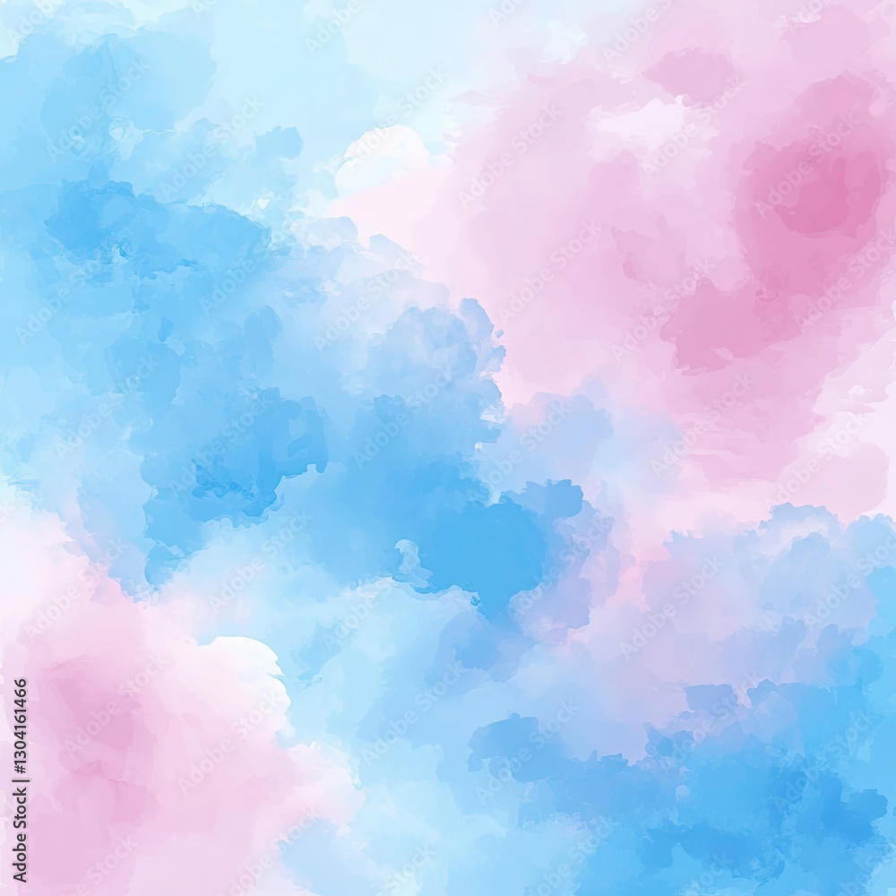 Fototapeta premium Pastel Pink and Blue Watercolor Wash Background Texture for Wedding Branding and Feminine Designs