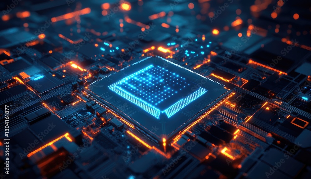 High-tech CPU on circuit board (1) High-tech CPU on circuit board (1)