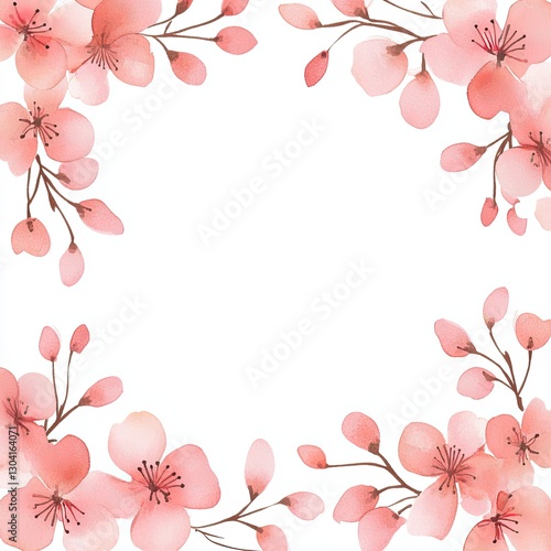 Elegant Pink Watercolor Invitation Card Background Design