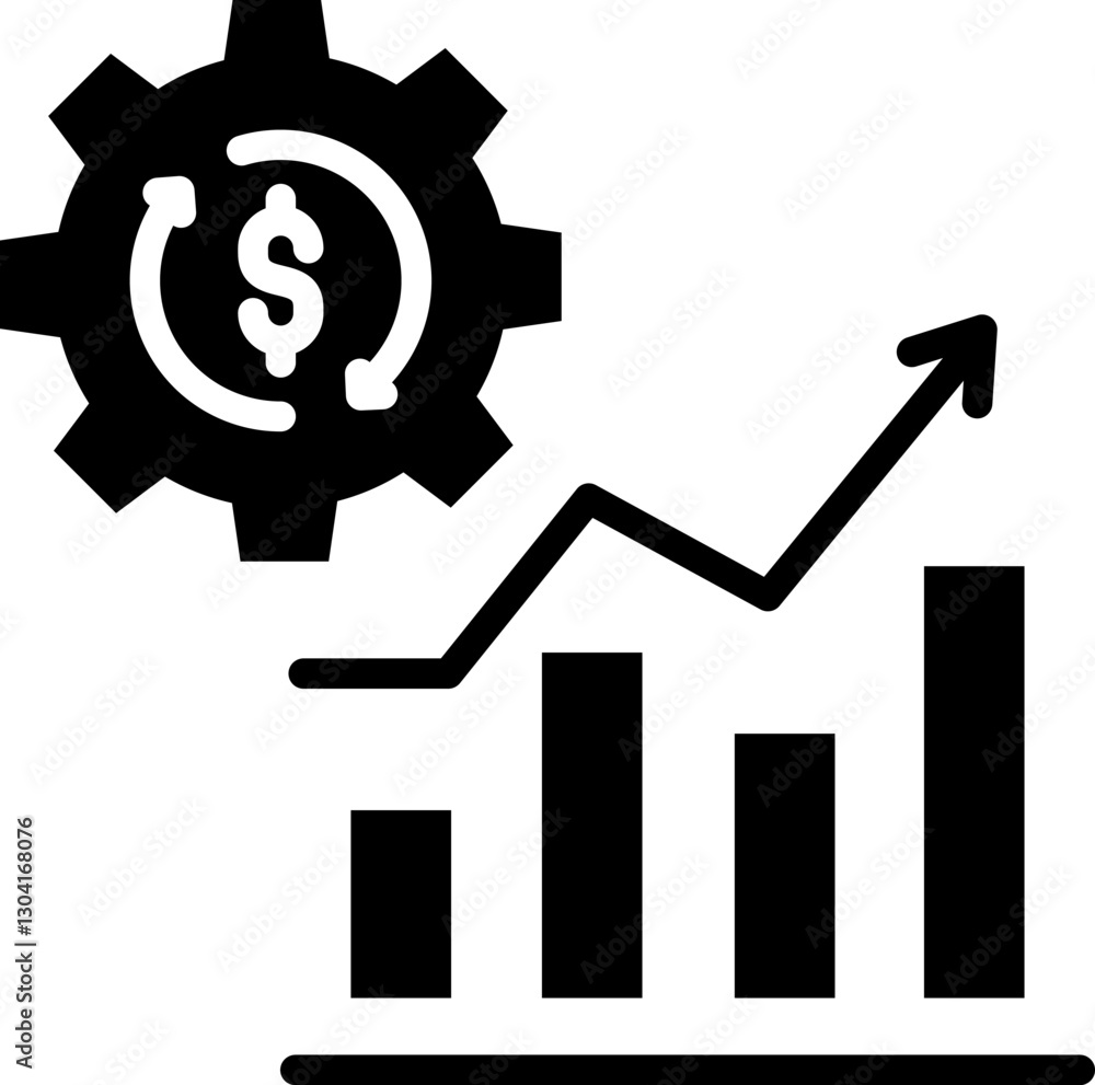 Investment Management Process Icon in Glyph Style. Simple Vector Design. Simple Vector Glyph Icon Investment Management Process Icon in Glyph Style. Simple Vector Design. Simple Vector Glyph Icon