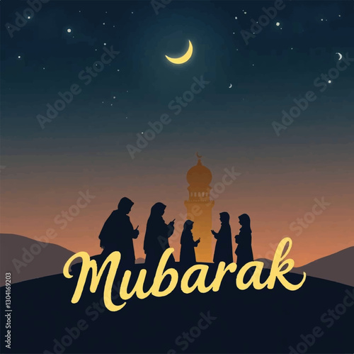eid mubarak vector
