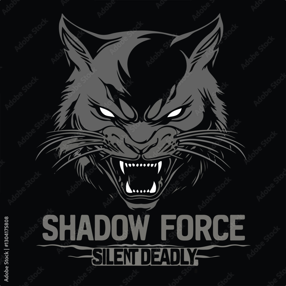 Panther Head Vector - Shadow Force Illustration Panther Head Vector - Shadow Force Illustration
