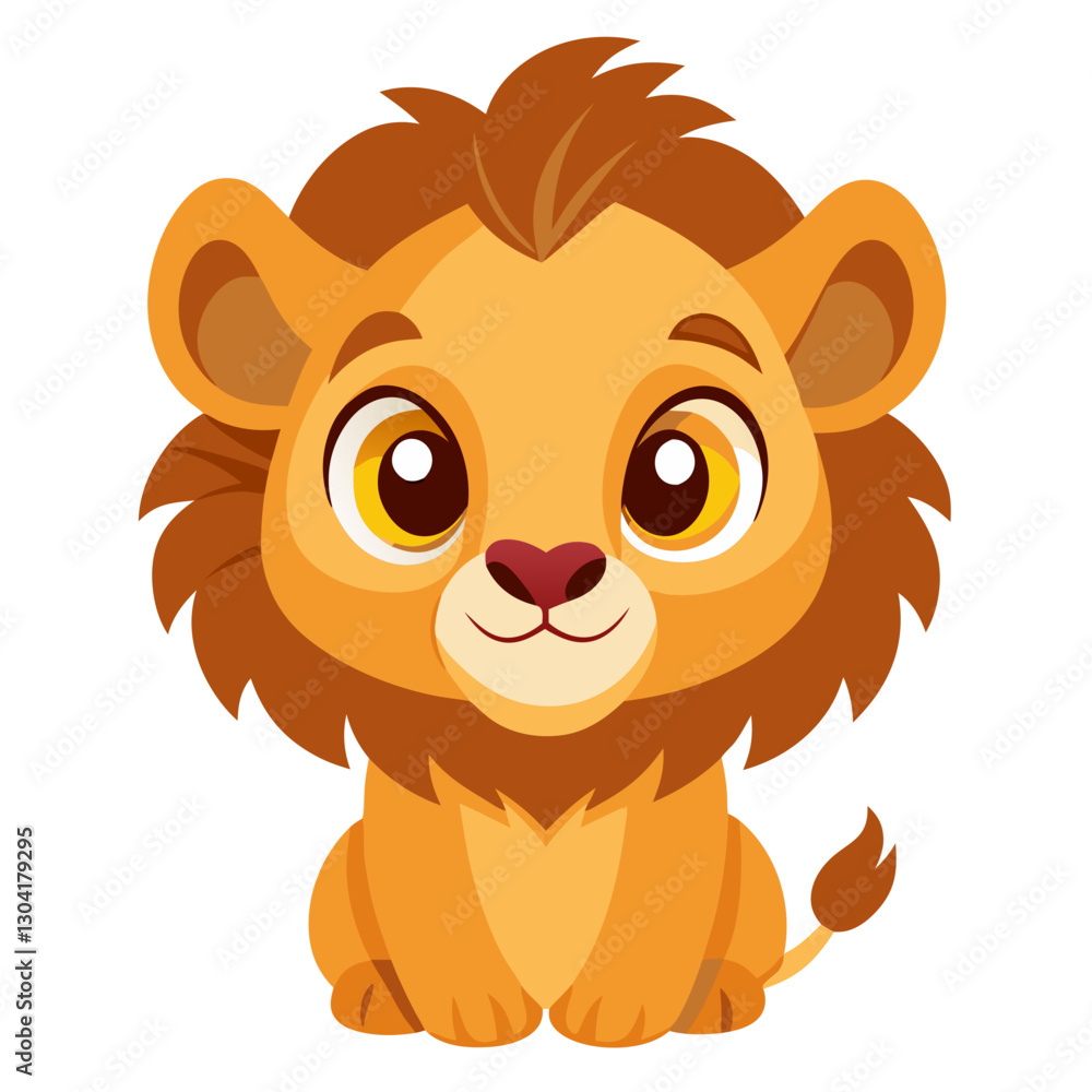 Fototapeta premium lion vector illustration cout baby