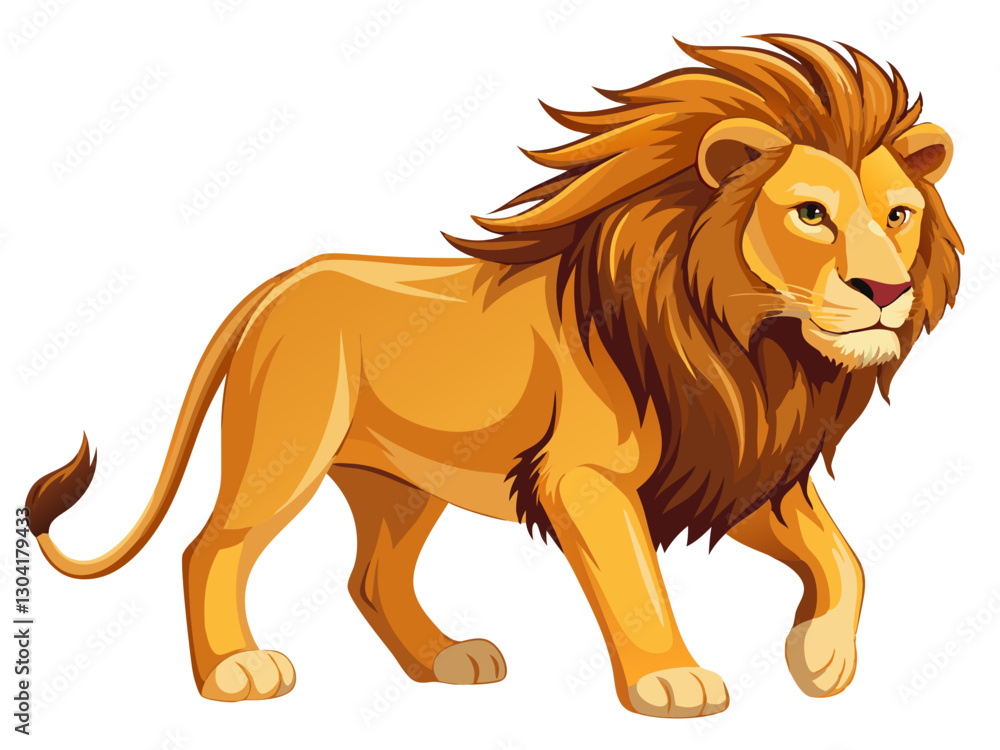 Obraz premium lion vector illustration 