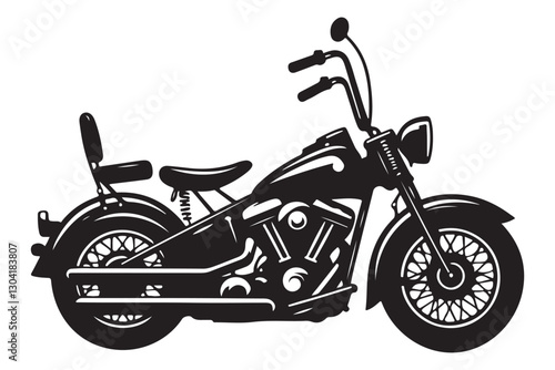 Classic Motorcycle Illustration A Vintage Vehicle Of Freedom Symbol