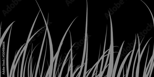 Abstract looking remains of a desert plant in high contrast  Grass moving gently in the wind, looped in 3D rendering with an alpha channel, White texture abstract on black background, bird feather