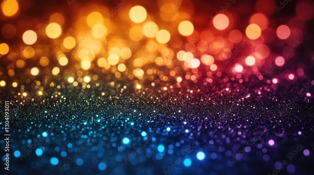 Vibrant multicolored bokeh lights in a gradient spectrum Vibrant multicolored bokeh lights in a gradient spectrum