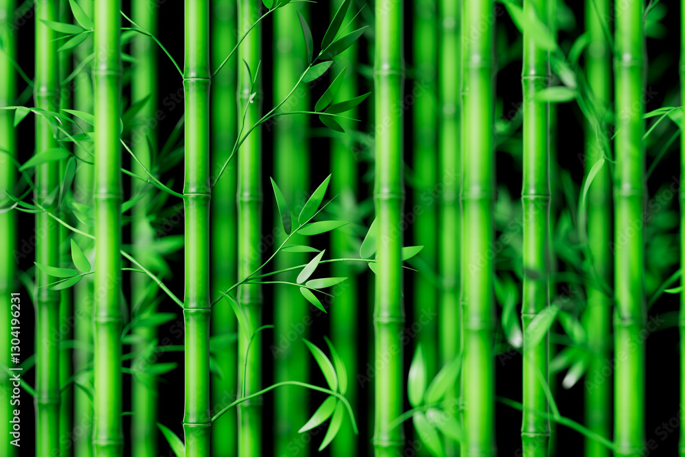 Fototapeta premium 3d rendering green bamboo plant